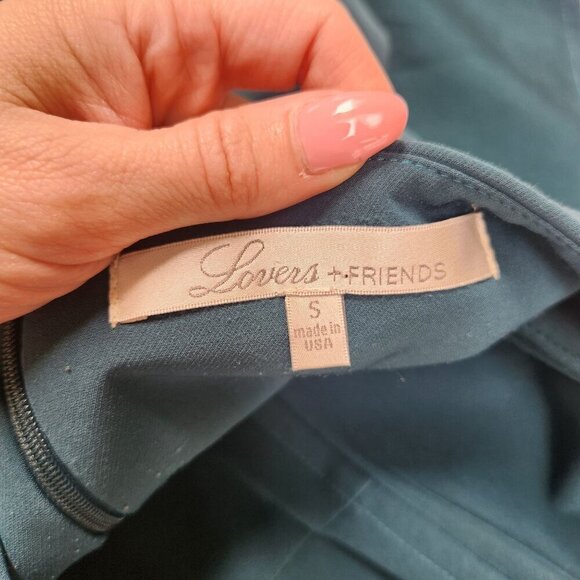 Lovers & Friends Rivera Dress Teal Green Asymmetric Bridesmaids Dress Cocktail S - Picture 6 of 8